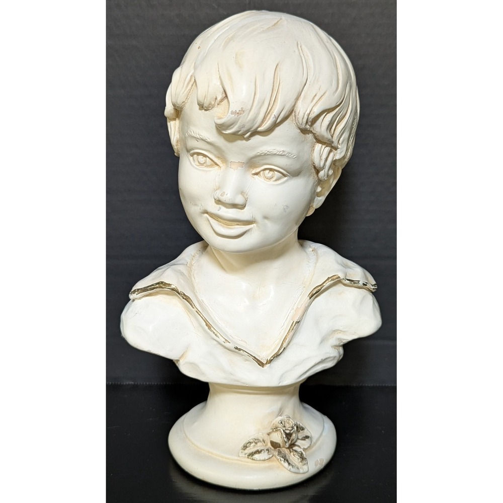 Vintage 1962 Universal Statuary Corp. Chicago Boy Bust 10"